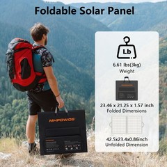 Portable Solar Panel 110W Foldable for Jackery Power Station Explorer 1000 V2