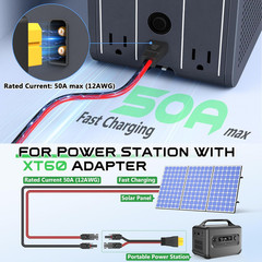 Solar to XT60 Solar Cable (10AWG-25FT)
