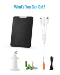 Solar Panel for Ring & Eufycam & Arlo Essential & Wyze & Simplisafe, Solar Pa…