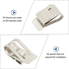 30Pcs Solar Panel Wire Clamps Stainless Steel Cable Clips for Easy Cable Fixing
