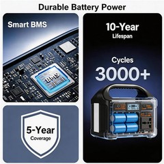 100W 200W Portable Power Station Solar Generator LiFePO4 AC UPS Camping Battery