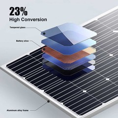 600W 12V Mono Solar Panel PV Panel Solar Camping Garden Rooftop Marine Off Grid