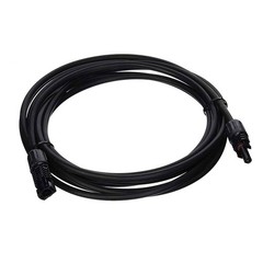 Renogy 10AWG 5FT Solar Adaptor Extension Cable M&F Connectors Black 10AWG