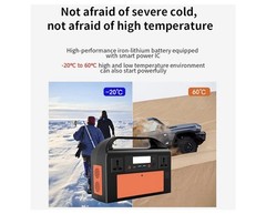 Portable Power Station 300W 90000mAh Outdoor Backup Battery 220V Orange