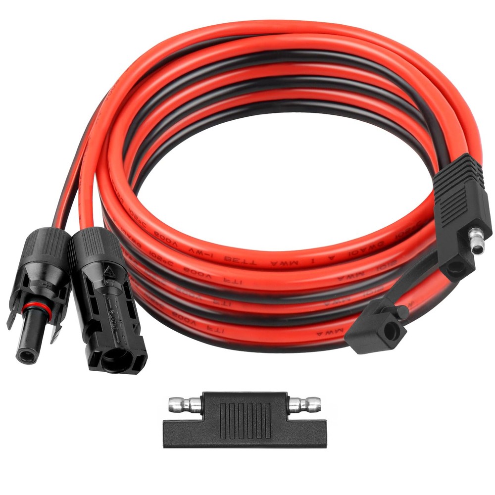 10AWG Solar Panel to SAE Adapter Cable 12FT SAE Connector Battery Cable PV So…