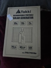 Takki Portable Power Station 111Wh Camping Solar Generator AC/DC USB LED Lights