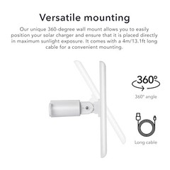 Solar Panel Compatible with Ring Spotlight Cam/Plus/Pro Battery, 2 Pack White