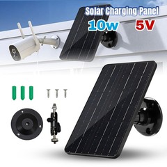 10W Solar Panel for Security Camera Micro USB Solar Charger Waterproof 3m Cable