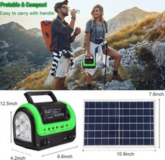 Estacion De Energia Generador Portatil Recargable Con Panel Solar y 3 Bombillas