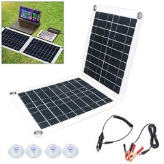 60W Foldable Solar Panel Module For 18V/12V RV/Car/Boat Battery Recharge