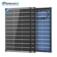 200W Solar Panel Bifacial (100W*2)N-Type Mono Home RV Off Grid Battery Upgrade