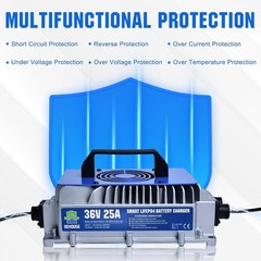 36V 100Ah Lithium Golf Cart Battery with 25A Charger Bluetooth Trolling Motor RV
