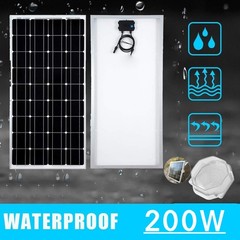 200W Watt Solar Panel Monocrystalline 12V for Camping RV Marine off-grid US