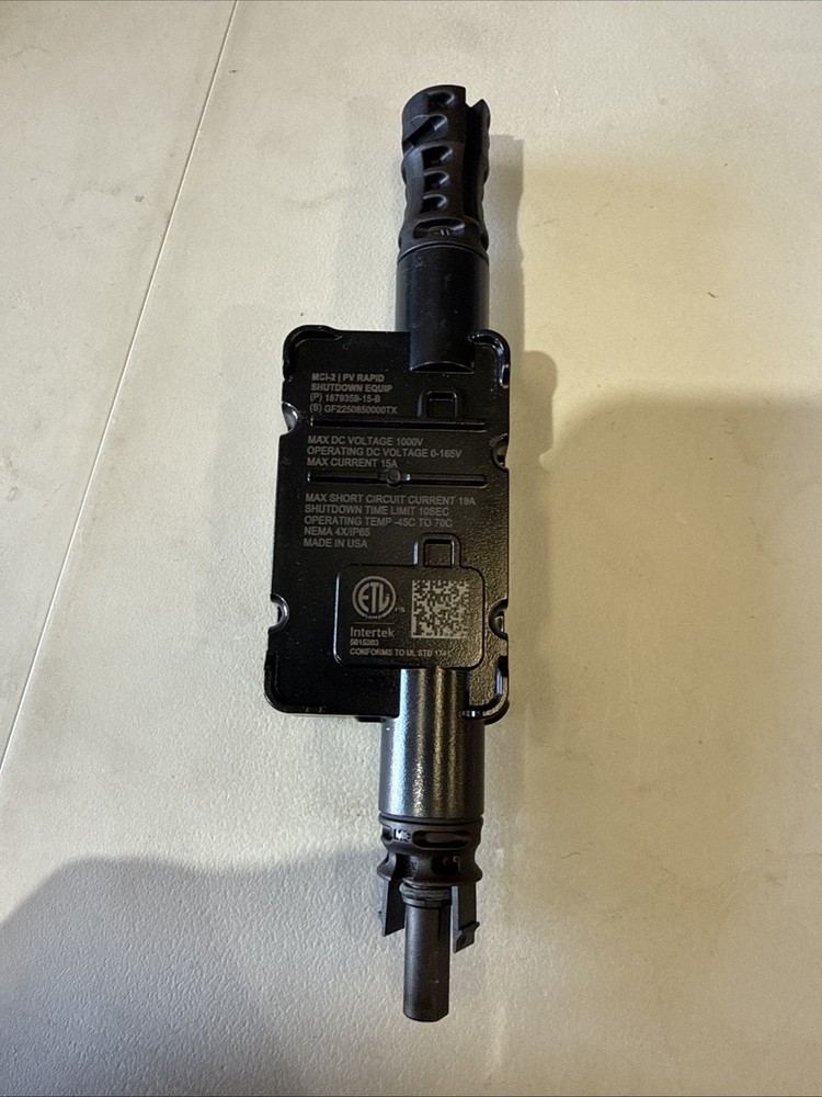 Tesla Mid Circuit Interrupter (P/N MCI-2) for PV Rapid Shutdown 13a 1000w