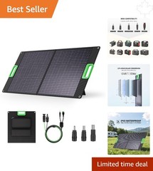 Complete 100W Foldable Solar Power Kit – Efficient, Waterproof, and Ready to Use