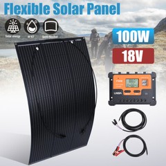 400W 200W Watt Flexible Solar Panel & Controller Kit RV Camping Off-Grid Rooftop
