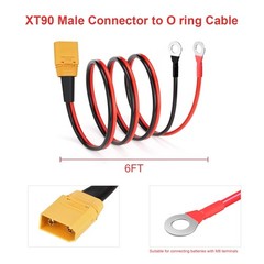 ELFCULB XT90 to O Ring Cable 6FT