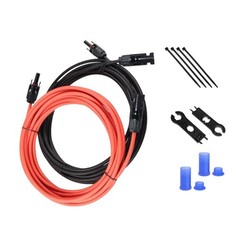 20FT 10 AWG Solar Panel Extension Cables, PV Wire Male to Female Connectors