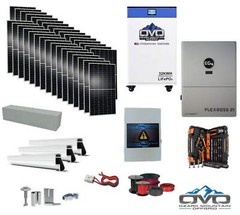 17KW Complete Offgrid Solar Kit + EG4 FlexBOSS21 + 32KW OMO 48V Freedom Series L