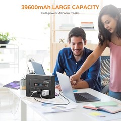 Solar Powered Generator, 200W Portable Power Station with Solar Black+Grey