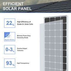 300W Solar Panel Flexible 12v Portable Power Mono Camping Home RV Battery Charge
