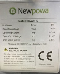 Newpowa NPA005-12 5W 12V SOLAR PANEL