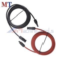 10 AWG Solar Panel Extension Cable Wire Connector 1 Pair 15FT Red + Black