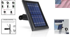 Wasserstein Solar Panel for Ring Spotlight Cam – Hassle-Free Installation, Black