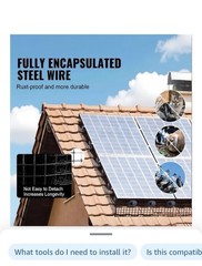 Solar Panel Bird Wire Guard Kit PVC Welded Mesh Roof Pigeon Net 6in/8in x100ft