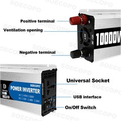 SOECOPO 10000W High-Efficiency Solar Kit Flexible Panels 100A Controller 12V