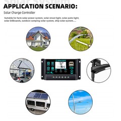 200 Watts Solar Panel Kit 100A 12V Battery Charger w/ Controller Caravan Boat RV