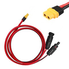 10ft Solar to XT60 Charge Extension Cable with Solar Connectors Caps Heavy-Duty
