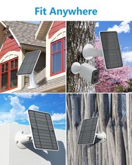 Solar Panel Charger Compatible with Eufycam 3/3C/2C/2C Pro/E40/E20/2/2 Pro/E/…
