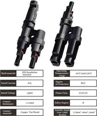 1Pairs x Solar Connector Y T branch M/M/F and F/F/M Y 2 type male 1 female and 2