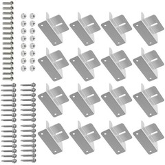 Set of 16 Units Solar Panel Mounting Z Brackets Supporting for RV, Roof, Boat