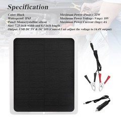 20W 12V Solar Panel Kit,Solar Battery Trickle Charger +10A PWM Charge Controller