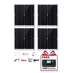 1200W Solar Panel Combo – 4 x 300W + 100A Controller + Y-Cable + Suction Cups