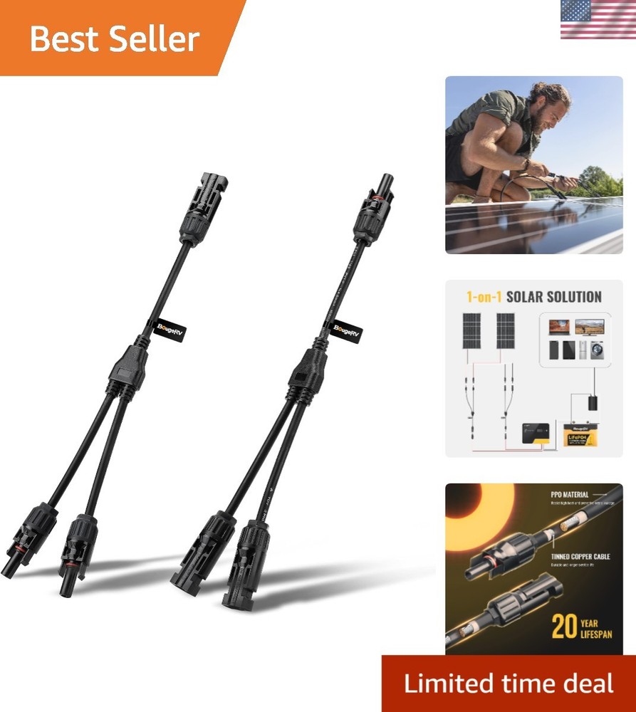 Waterproof Y Branch Parallel Solar Connectors for Efficient Panel Connections