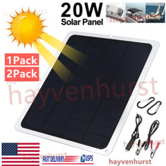 20W Solar Panel 12V Trickle Charger Battery Charger Kit Maintainer Boat RV Car