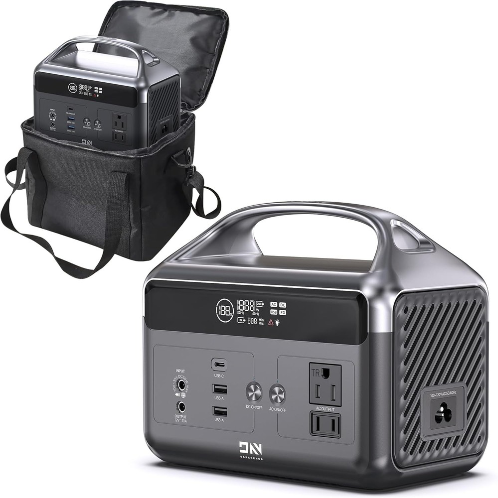 Portable Power Station 192Wh Lifepo4 Battery, Solar Generator with Storage Bag,