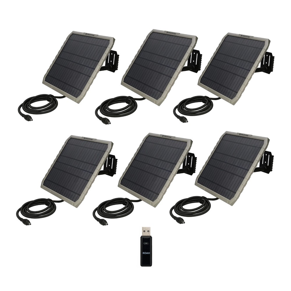Stealth Cam FieldMAX EX 10-Inch Solar Panel (6-Pack) Bundle with Card Reader
