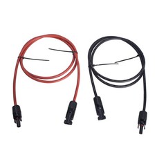 High Quality Black+Red 5FT 12 AWG Solar Panel Extension Cable Wire Connector