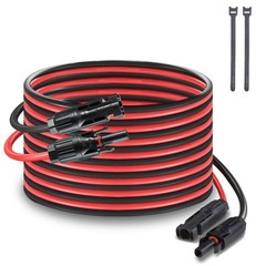 Extension Cable 14AWG solar panel wire red black PV cable 600V solar panel cord