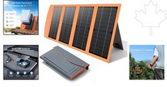 Effortlessly Charge Devices Anywhere – 30W Foldable Solar Panel with 2 Outputs