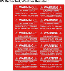 62-Pack Solar PV System Label Kit – Code 2020/2023 Compliant Photovoltaic Sticke