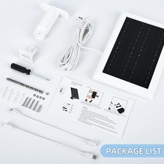 Solar Panel Charger for Ring Camera Battery,Compatible with Ring 1 White