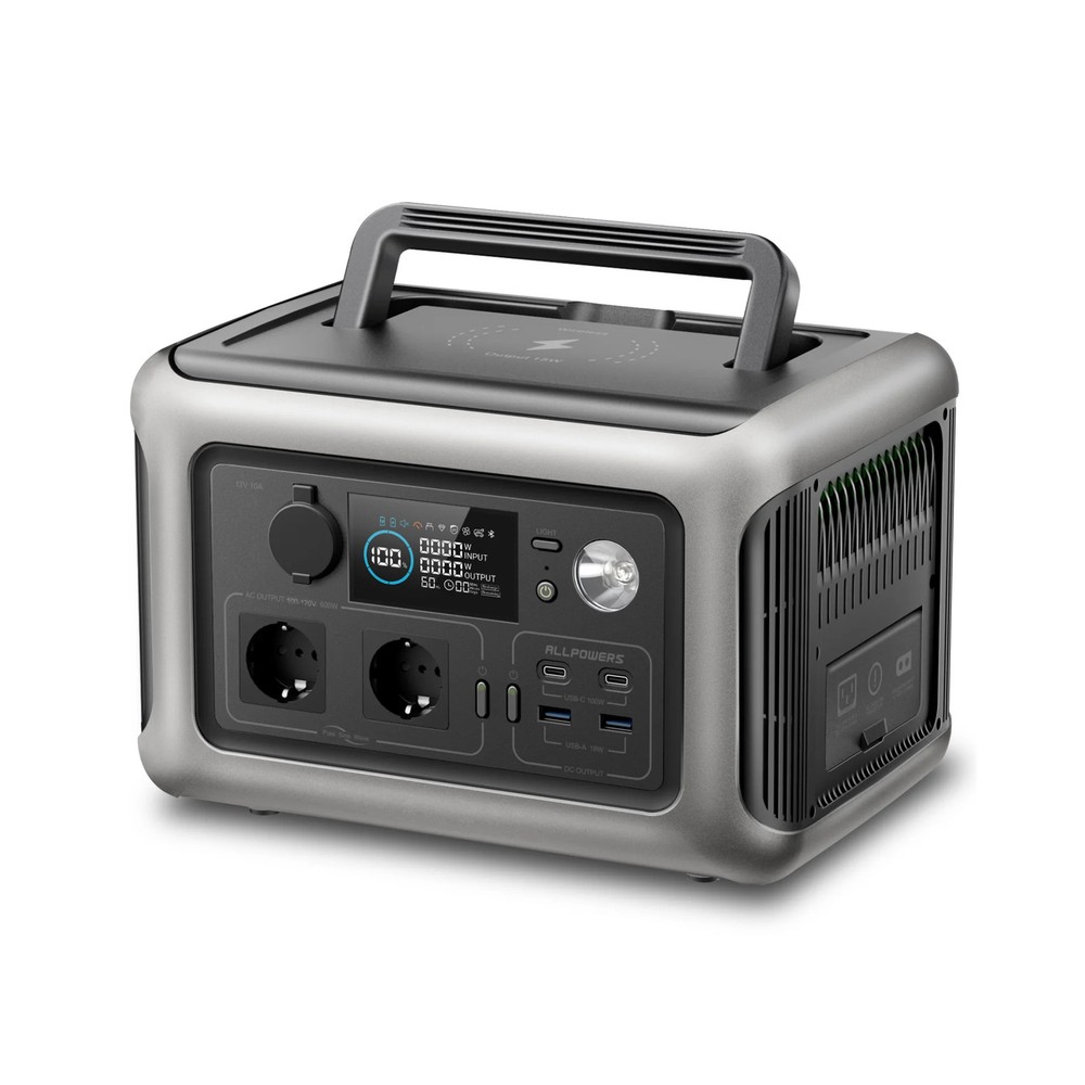 Portable Power Station R600, 299Wh Lifep04 Battery with 2X 600W 1200W Surge