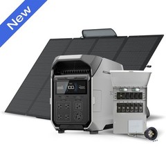 EcoFlow DELTA Pro 3 4096Wh Power Station with 400W Solar Panel Transfer Switch