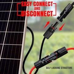 15Ft Solar Charge Extension Cable 12AWG, XT60 Adapter for Solar Panel & Power St