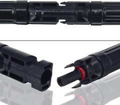 Solar Panel Connector with Male Female Inline Fuse Holder